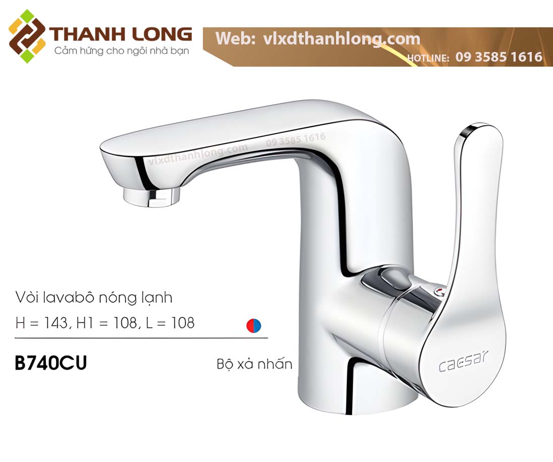 Vòi Lavabo nóng lạnh CAESAR